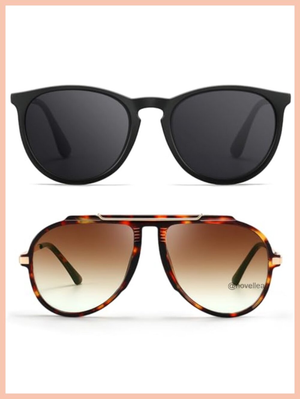 Vintage Round & Oversized Aviator Sunglasses UV400